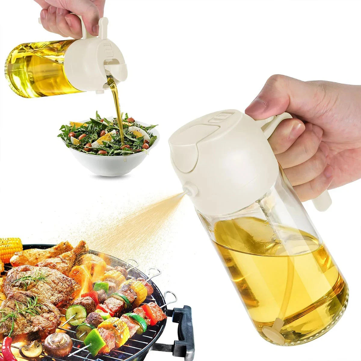 2-in-1 Glass Oil Pot 1PC