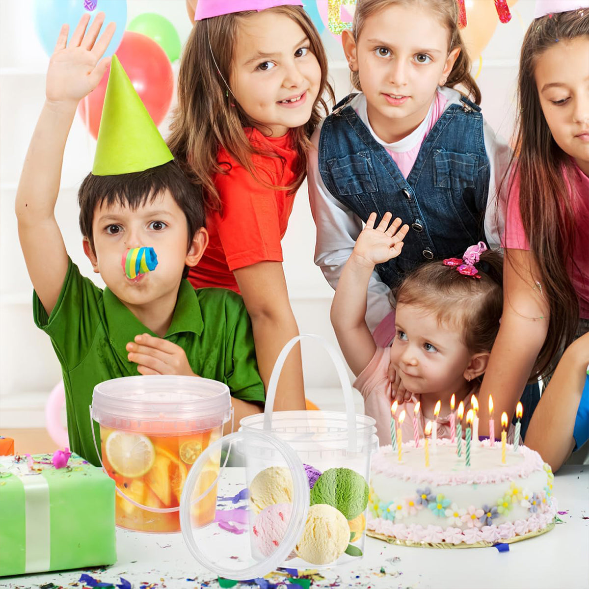 20PCS Food Grade Plastic Sealed Containers 750ml 1500ml Transparent Storage