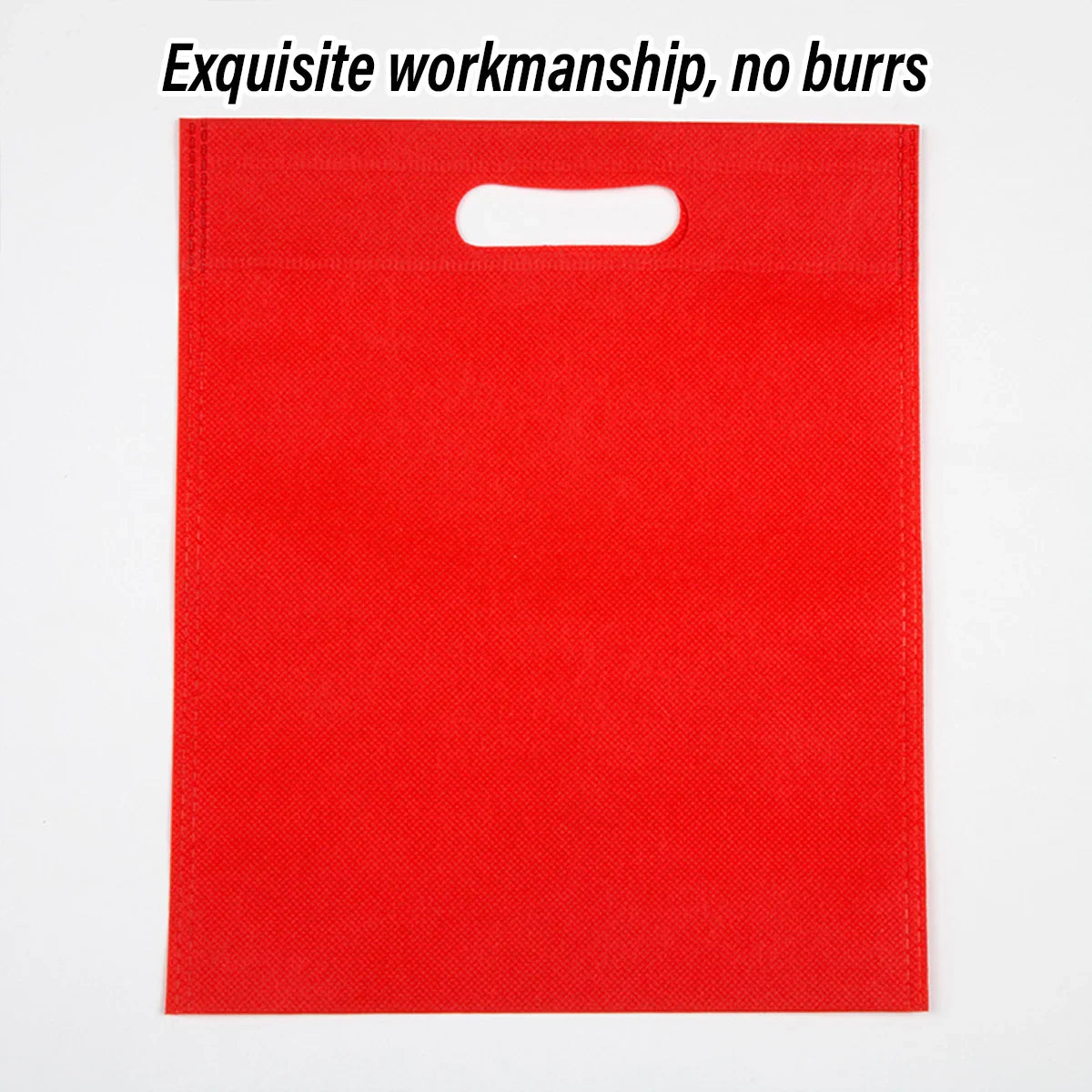 100pcs Portable Non-Woven Flat Pocket Shopping Bags