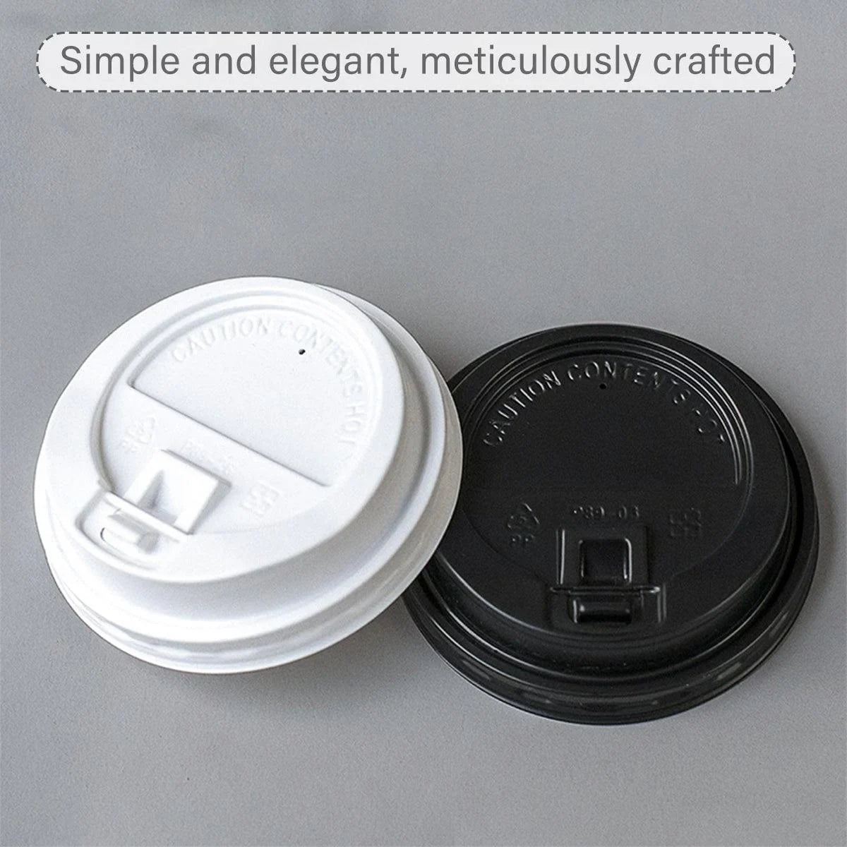 Disposable Plastic Takeaway Coffee Cup Lids 50PCS