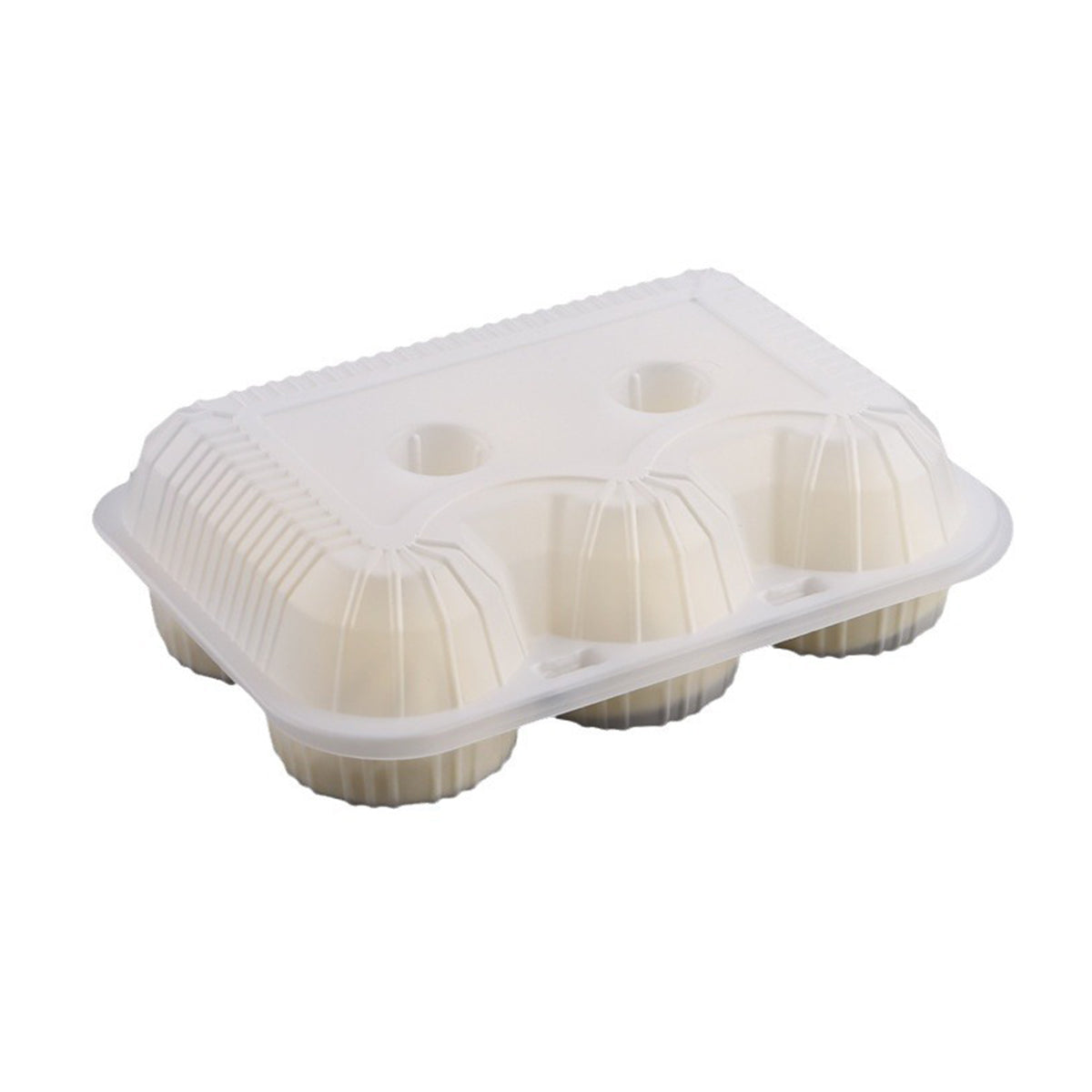 100PCS Disposable Food Containers 4 or 6 Grid Takeaway Meal Boxes