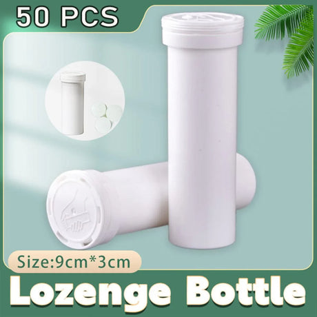 Effervescent Tablet Bottle Plastic Storage Container 50PCS