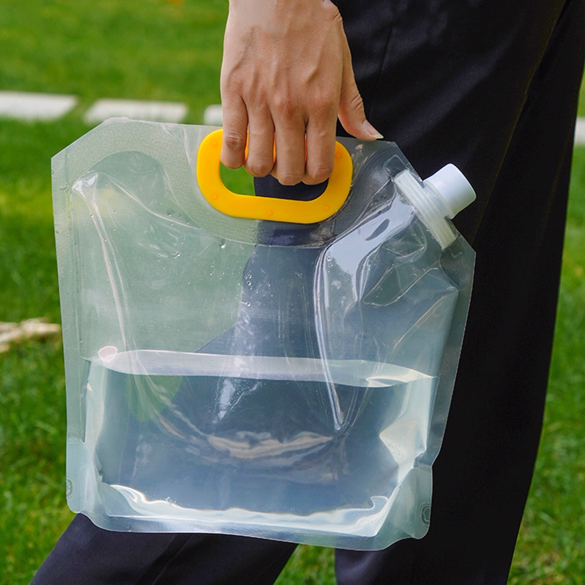 20PCS Large Capacity Portable Transparent Beverage Bags Outdoor Use