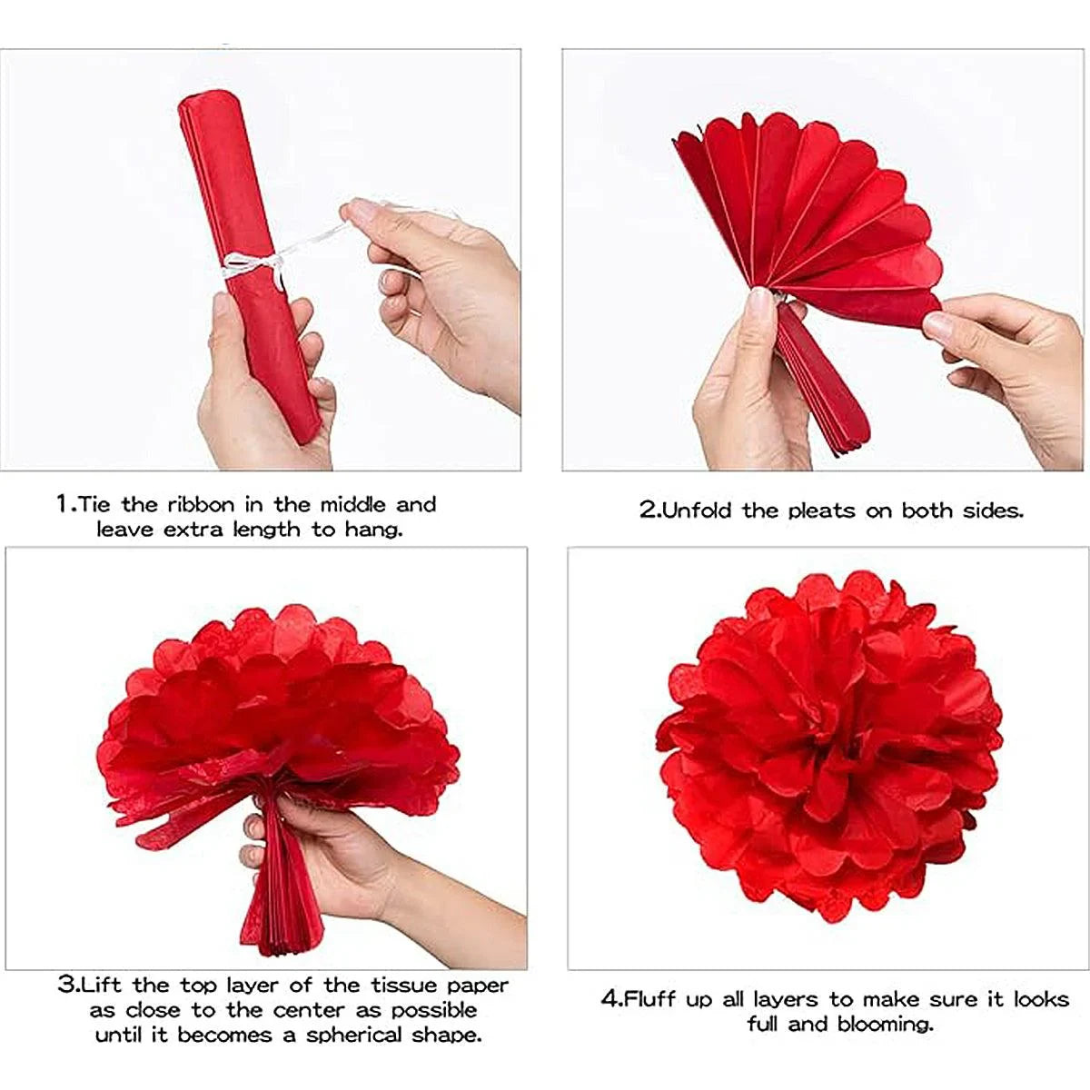 Tissue Paper Pom Poms Event Decor 10PCS