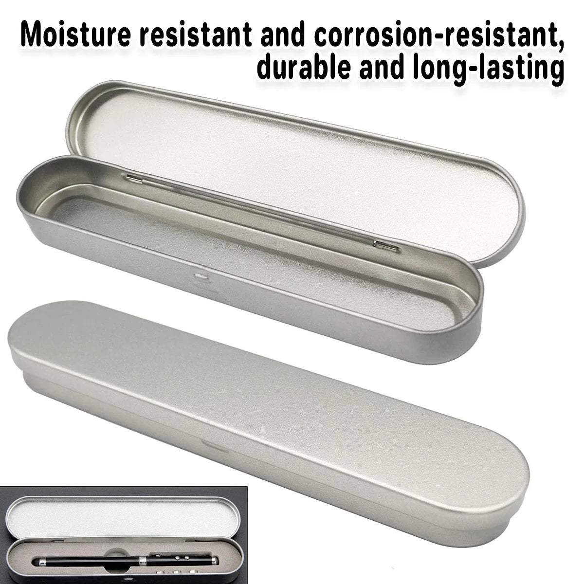 20pcs Metal Pencil Box Tin Storage Case Organizer