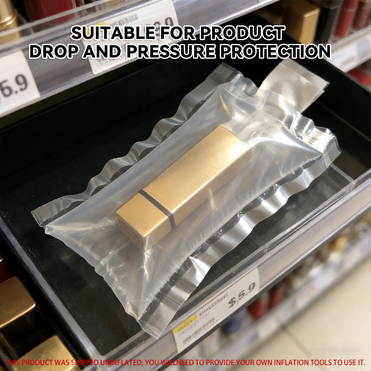 100PCS Clear Inflatable Lipstick Protective Bags Shockproof Packaging