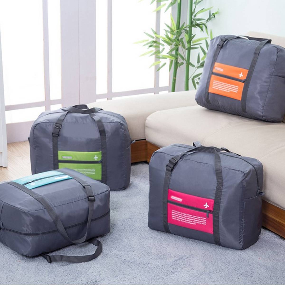 Duffel Storage Bag Waterproof Nylon 4 Colors 1 Piece