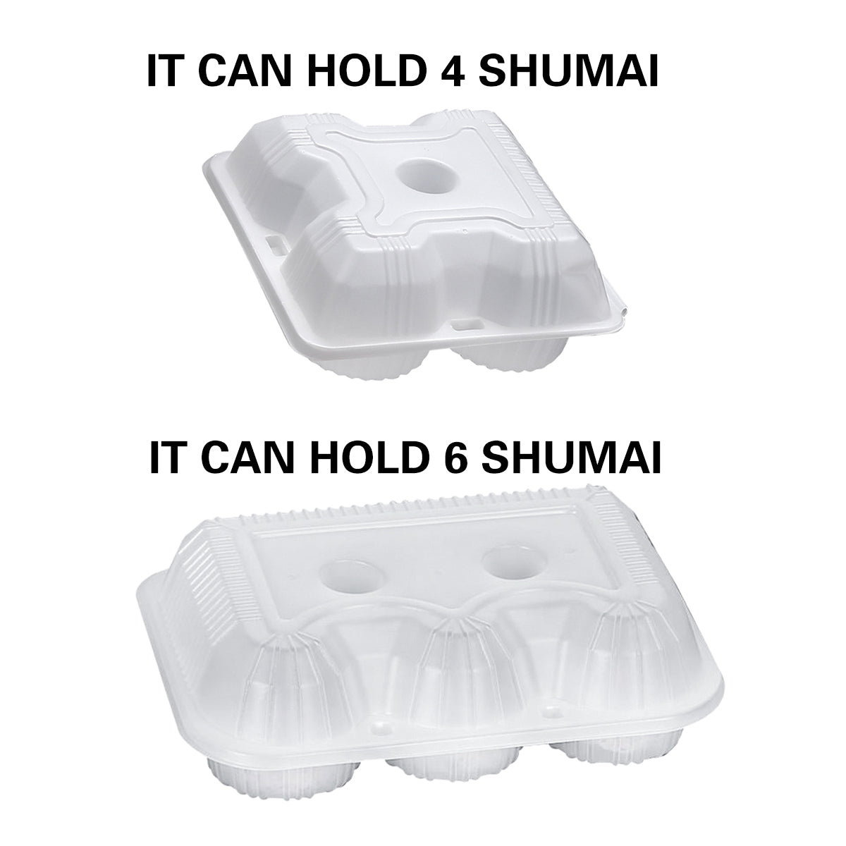 100PCS Disposable Food Containers 4 or 6 Grid Takeaway Meal Boxes