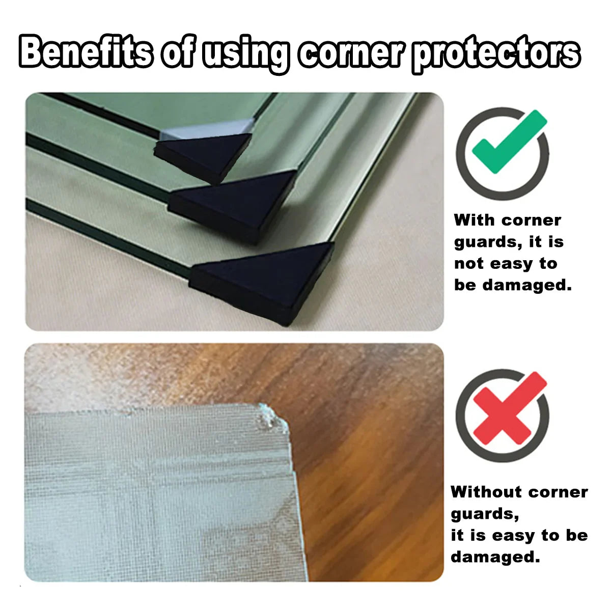 100pcs Plastic Corner Protectors for Frame Furniture Edge