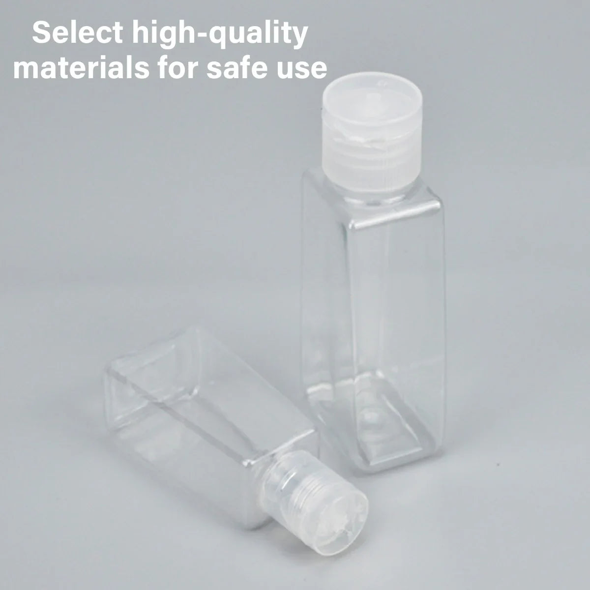 100pcs 30ml 60ml Trapezoidal Clear Refillable Cosmetic Bottles