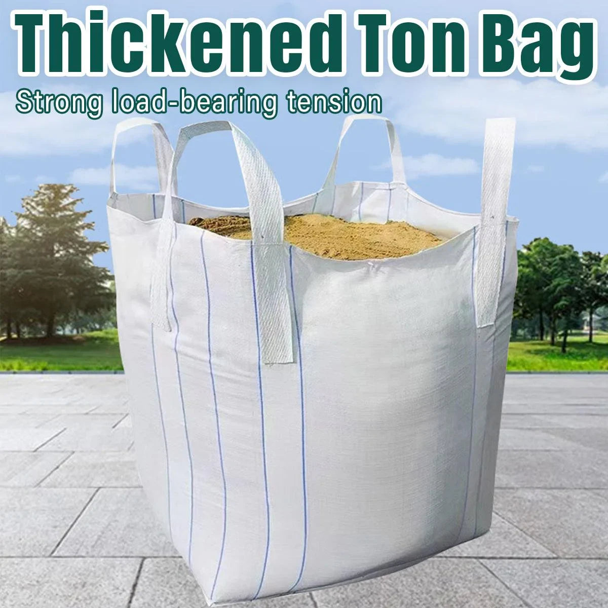 White Thickened Woven Sack Large Storage Bag