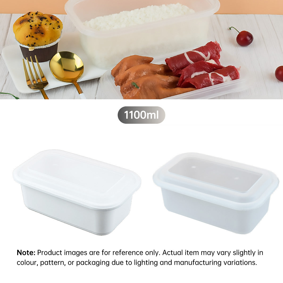 30PCS Disposable Takeout Lunch Box Food-Grade PP Restaurant Home Delivery