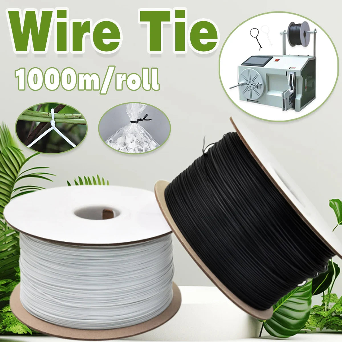 1000m Coiled Tie Binding Wire Roll for Garden Plant Use