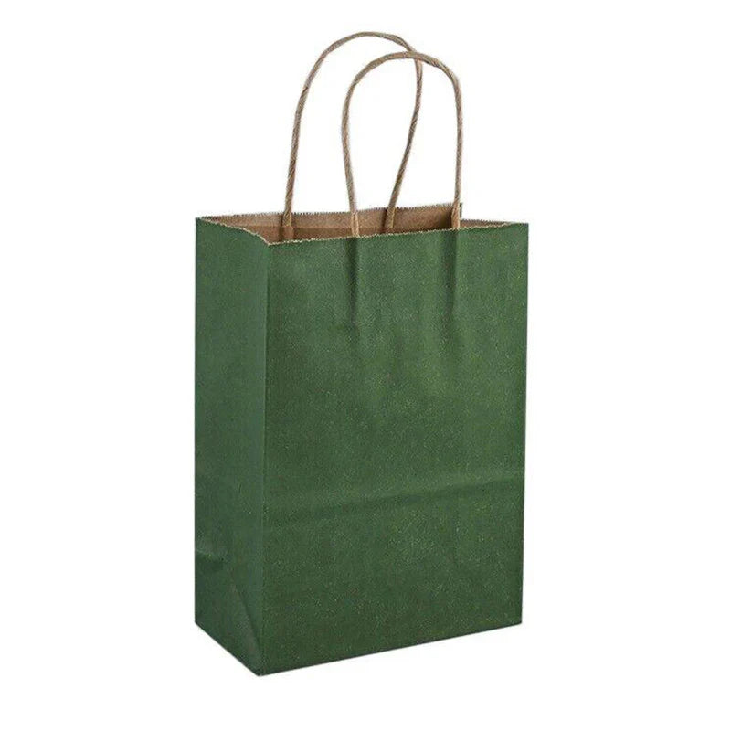 Kraft Carry Shopping Paper Bags 20PCS 12Colours