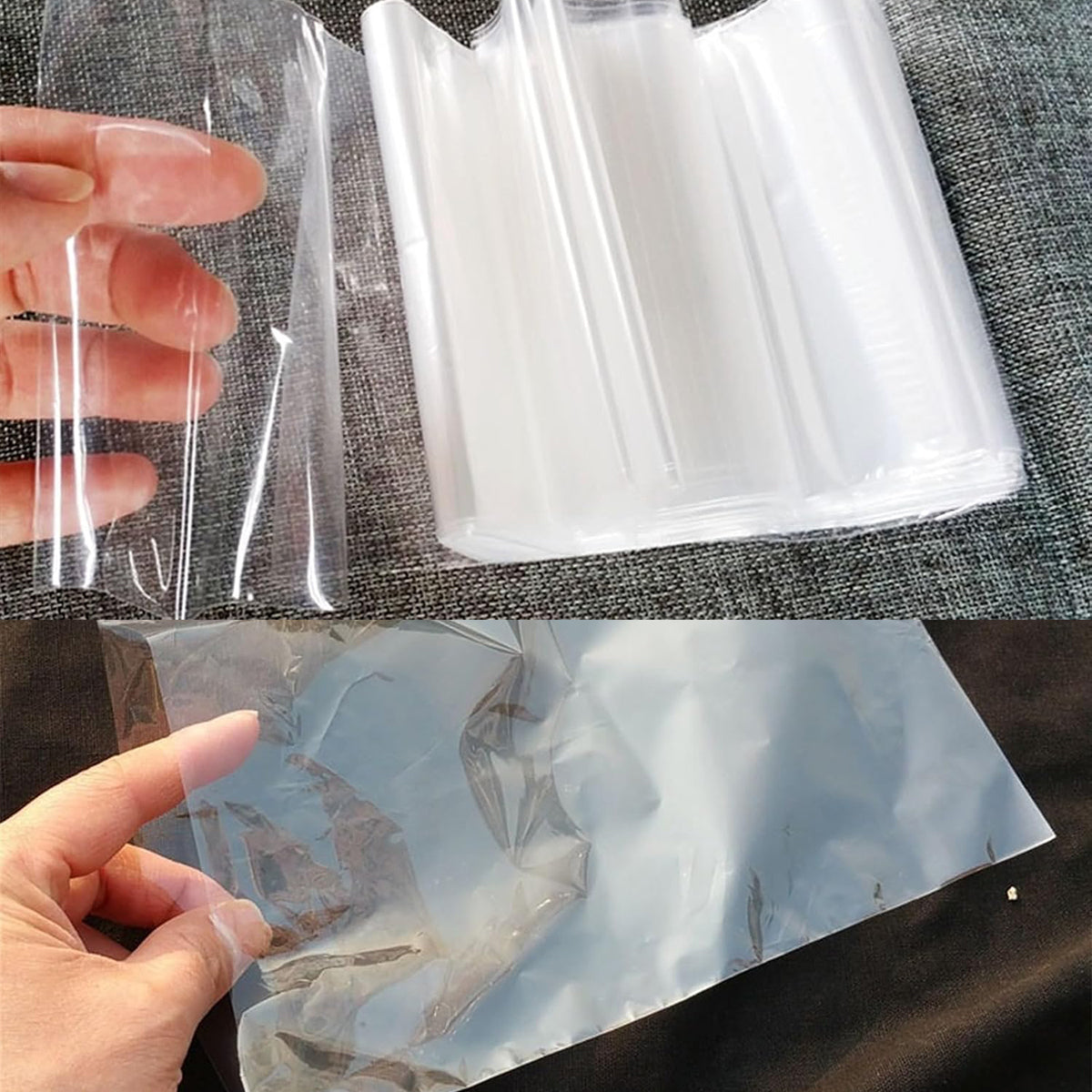 Food-Grade POF Heat Shrink Bags 100/200PCS for Vacuum Sealer Packaging