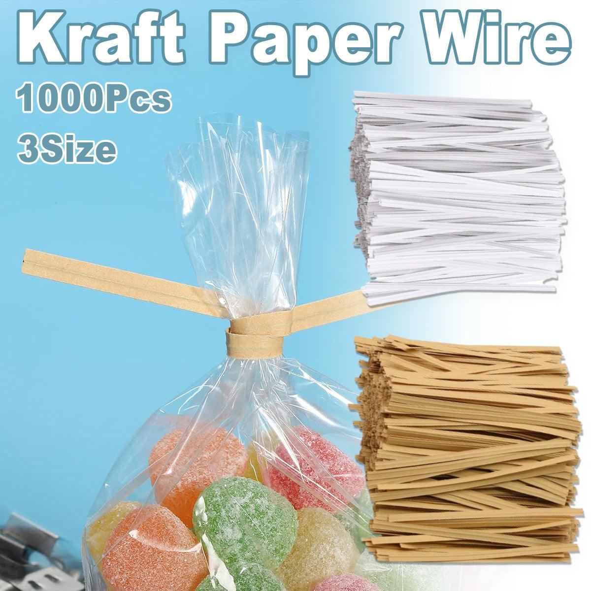 Paper Metal Wire Core Baking Packing Sealing Supplies 1000PCS