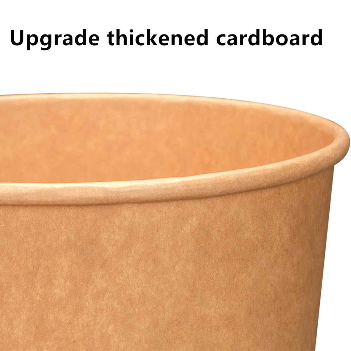50PCS 750ml Disposable Paper Bowls with Lids Food-Grade for Takeaway Packaging