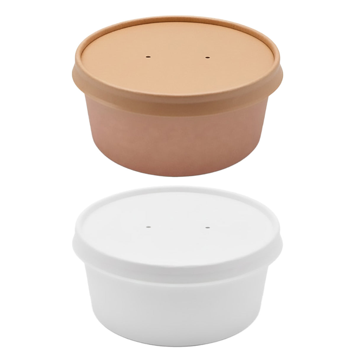 50PCS 750ml Disposable Paper Bowls with Lids Food-Grade for Takeaway Packaging