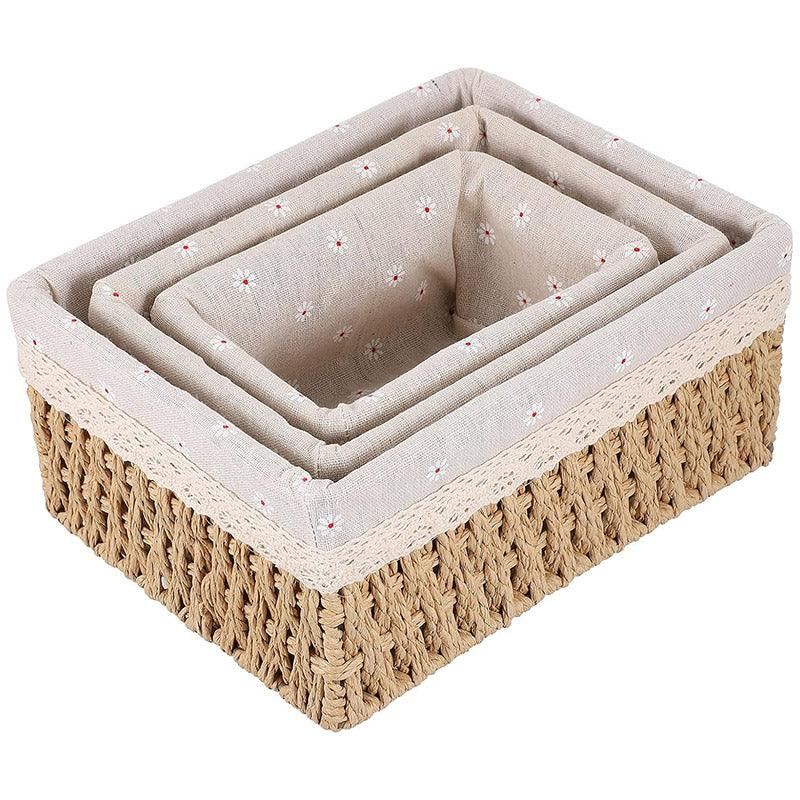 Rattan Storage Basket Woven 3PCS