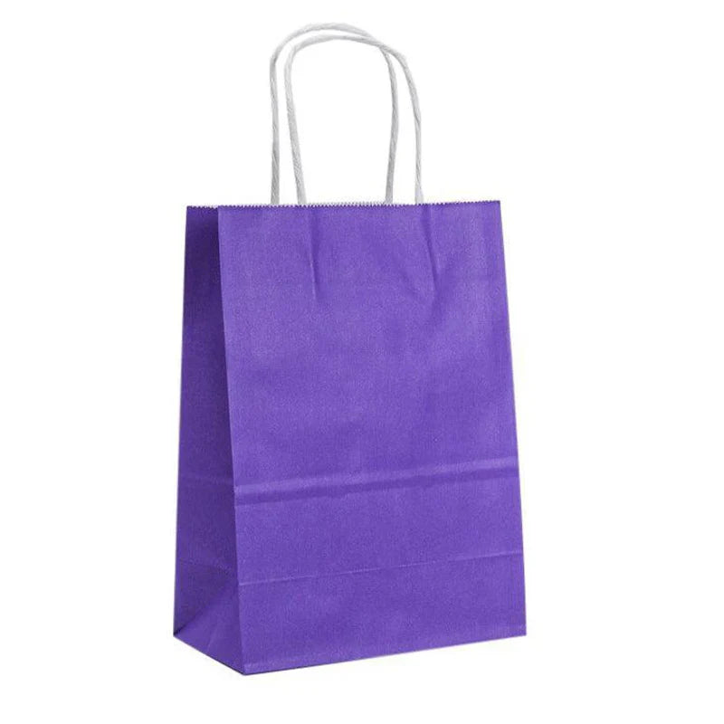 Kraft Carry Shopping Paper Bags 20PCS 12Colours