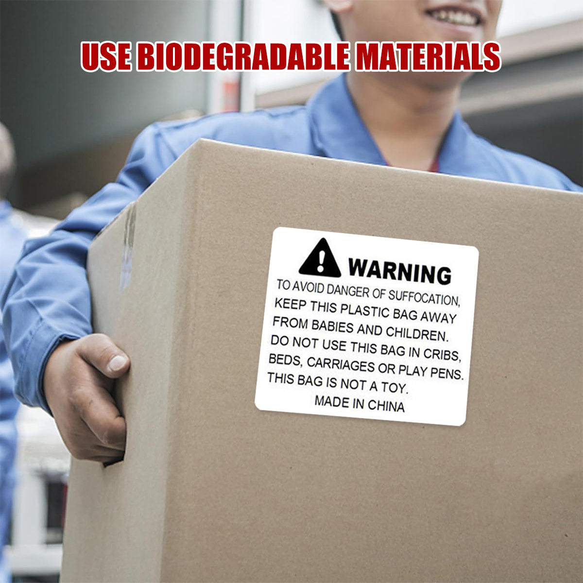 Anti-Choking Warning Labels Water-Based Adhesive Safety Stickers