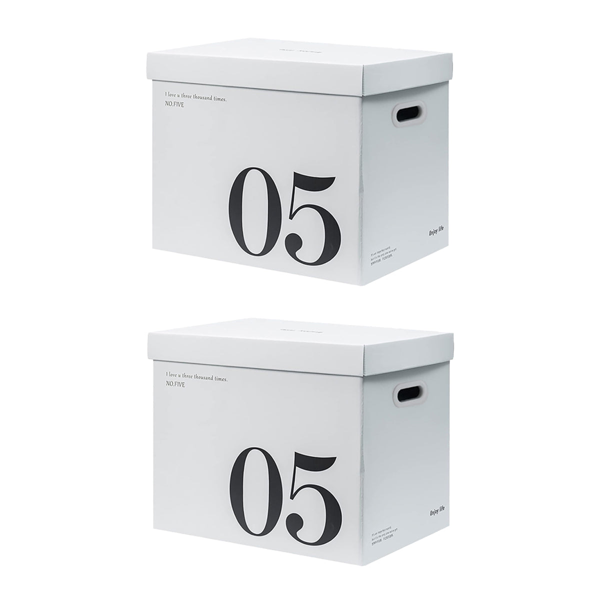 Large Capacity Paper Storage Boxes Portable Minimalist 2PCS