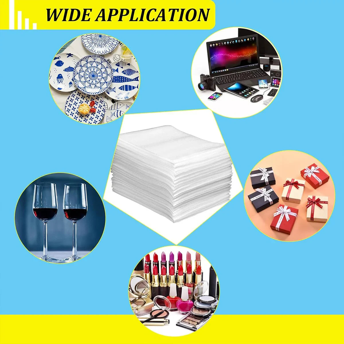 100pcs Pearl Cotton Foam Bags for Fragile Item Protection