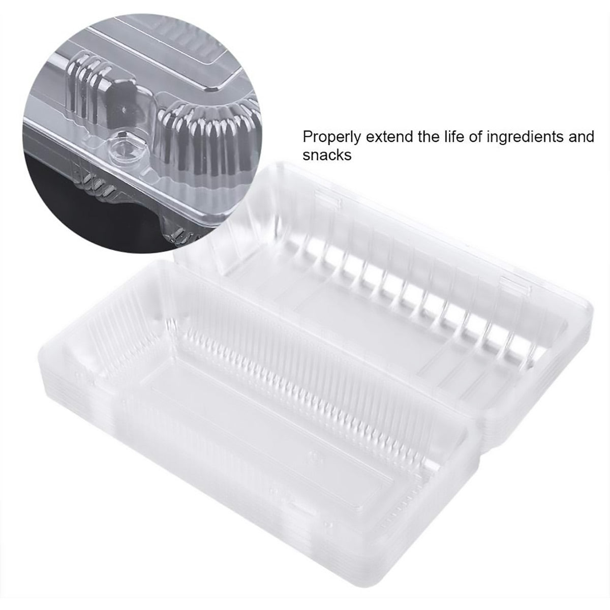 100PCS Disposable Transparent Food Grade Cake Pastry Takeaway Boxes