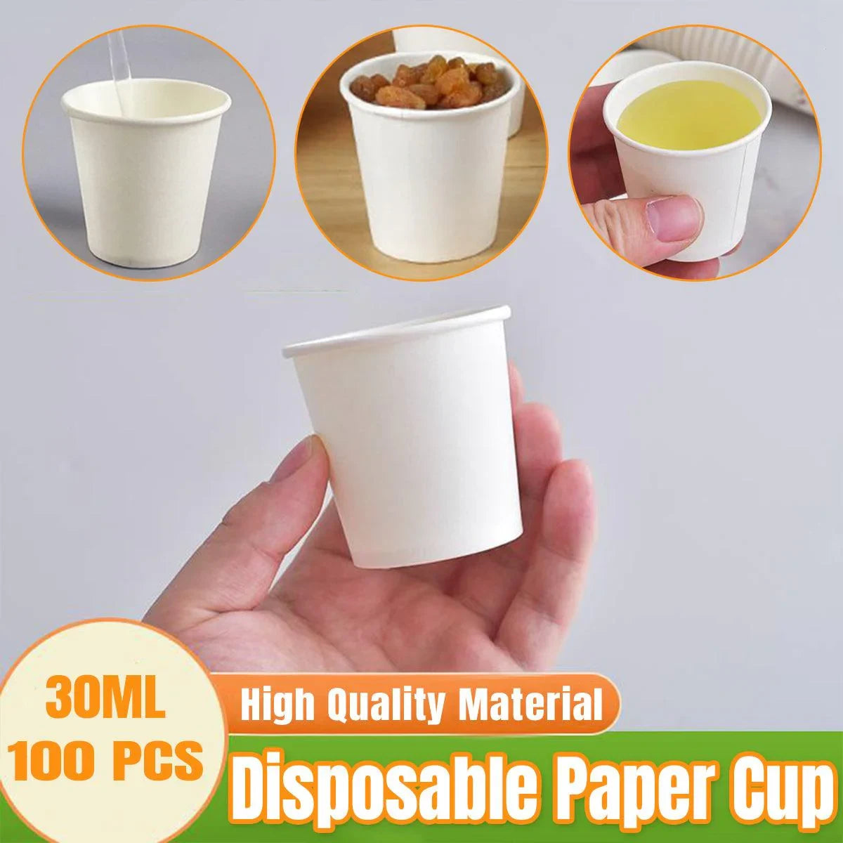 Small Paper Cups 30ml Disposable 100PCS