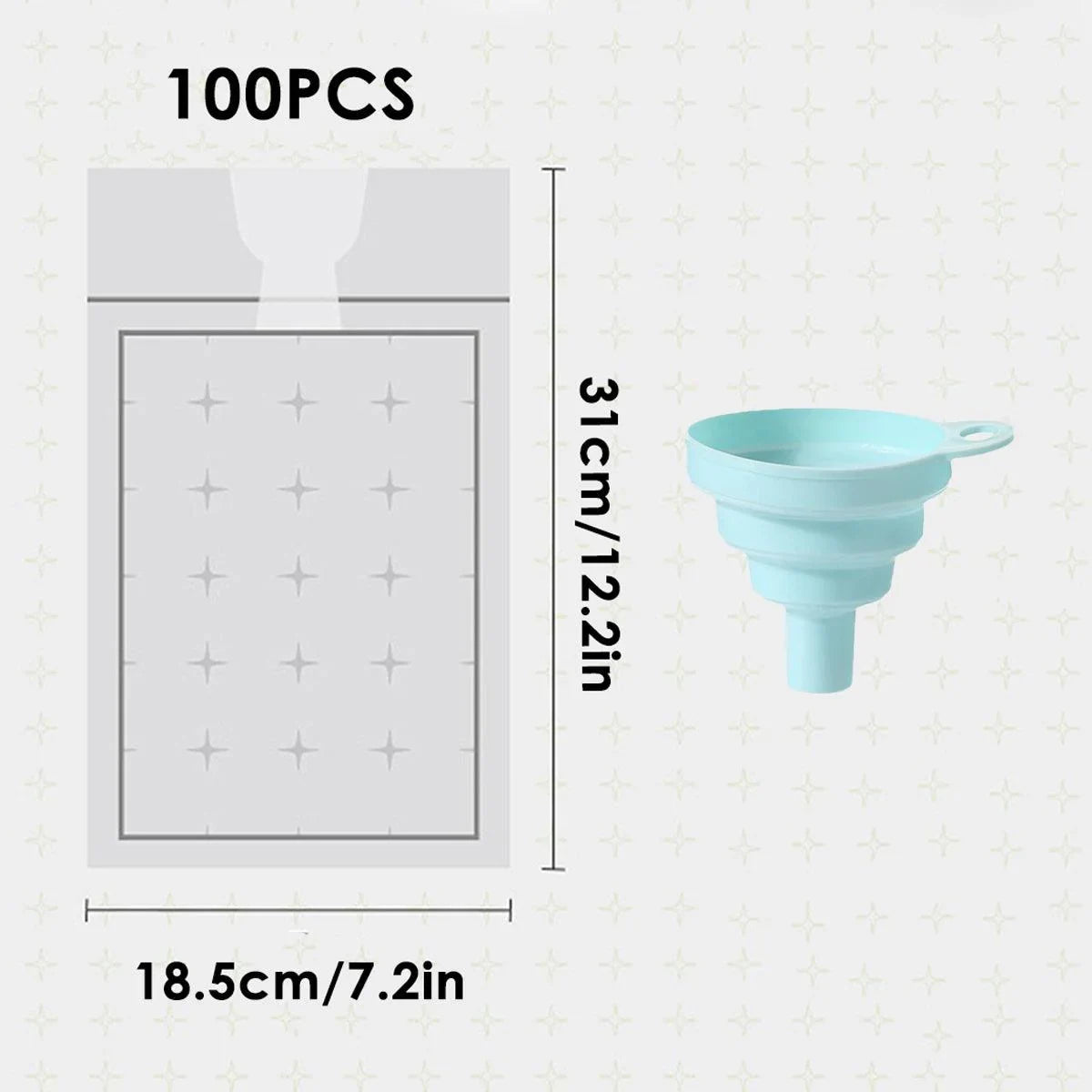 Disposable Ice Pack Bag Water Injection Ice Cube Mold 100PCS