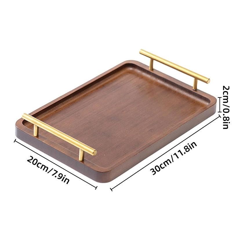 Rectangular Wooden Tea Tray 1Pack