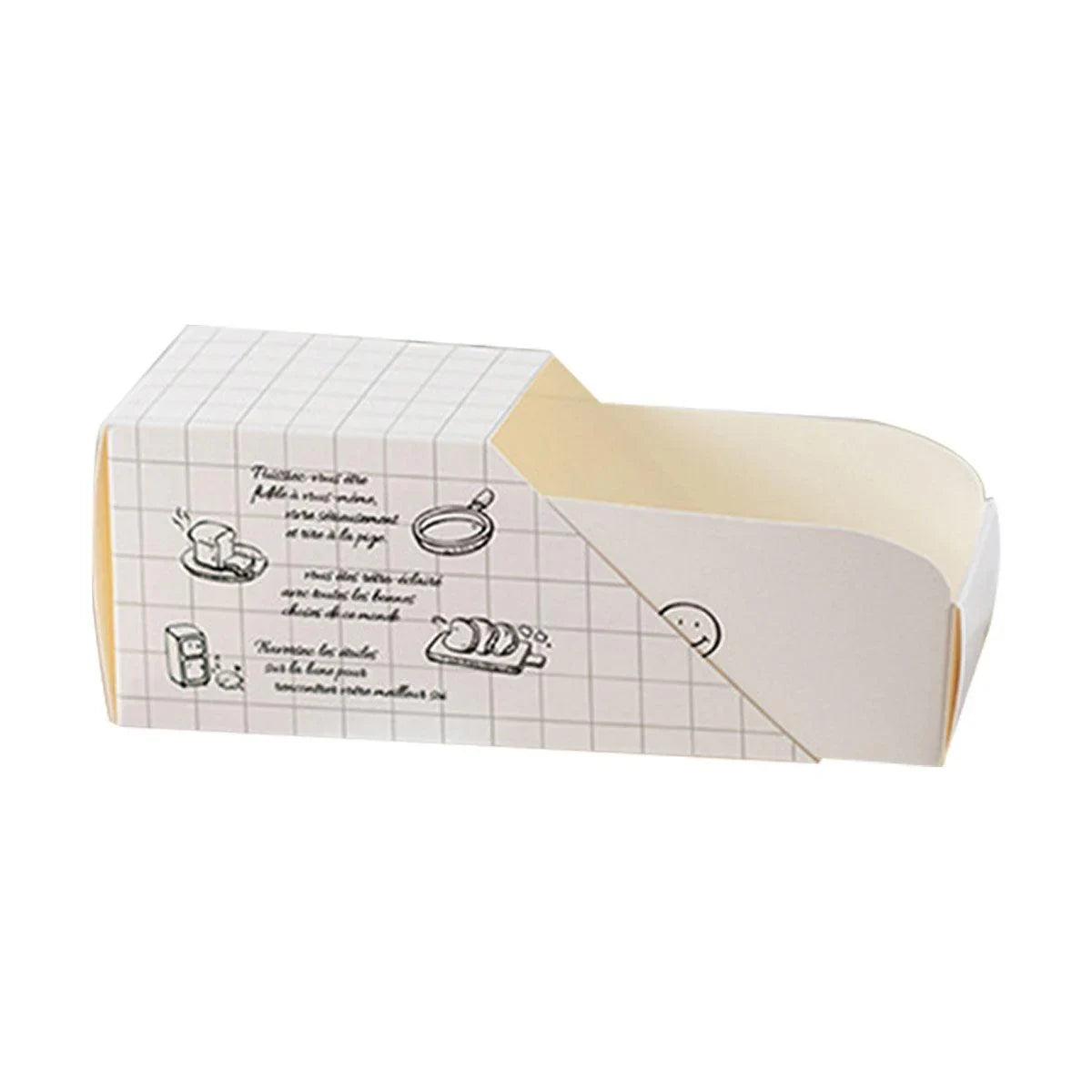 Sandwich Packing Box Paper Tray Takeaway Food Storage 50PCS