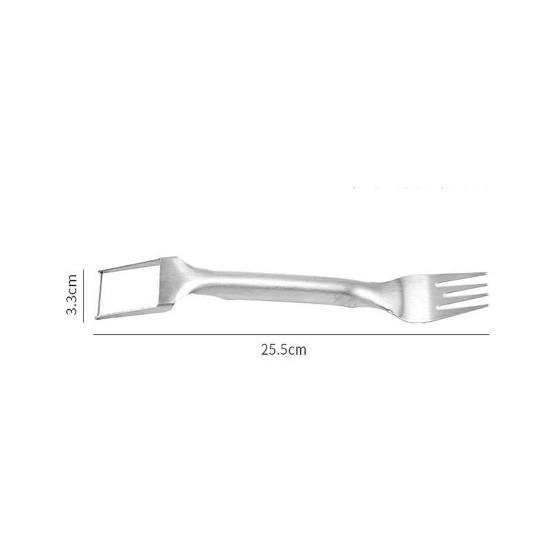 2-in-1 Watermelon Slicer Fork 1-2PCS 25.5x3.3cm Stainless Steel - Discount Packaging Warehouse