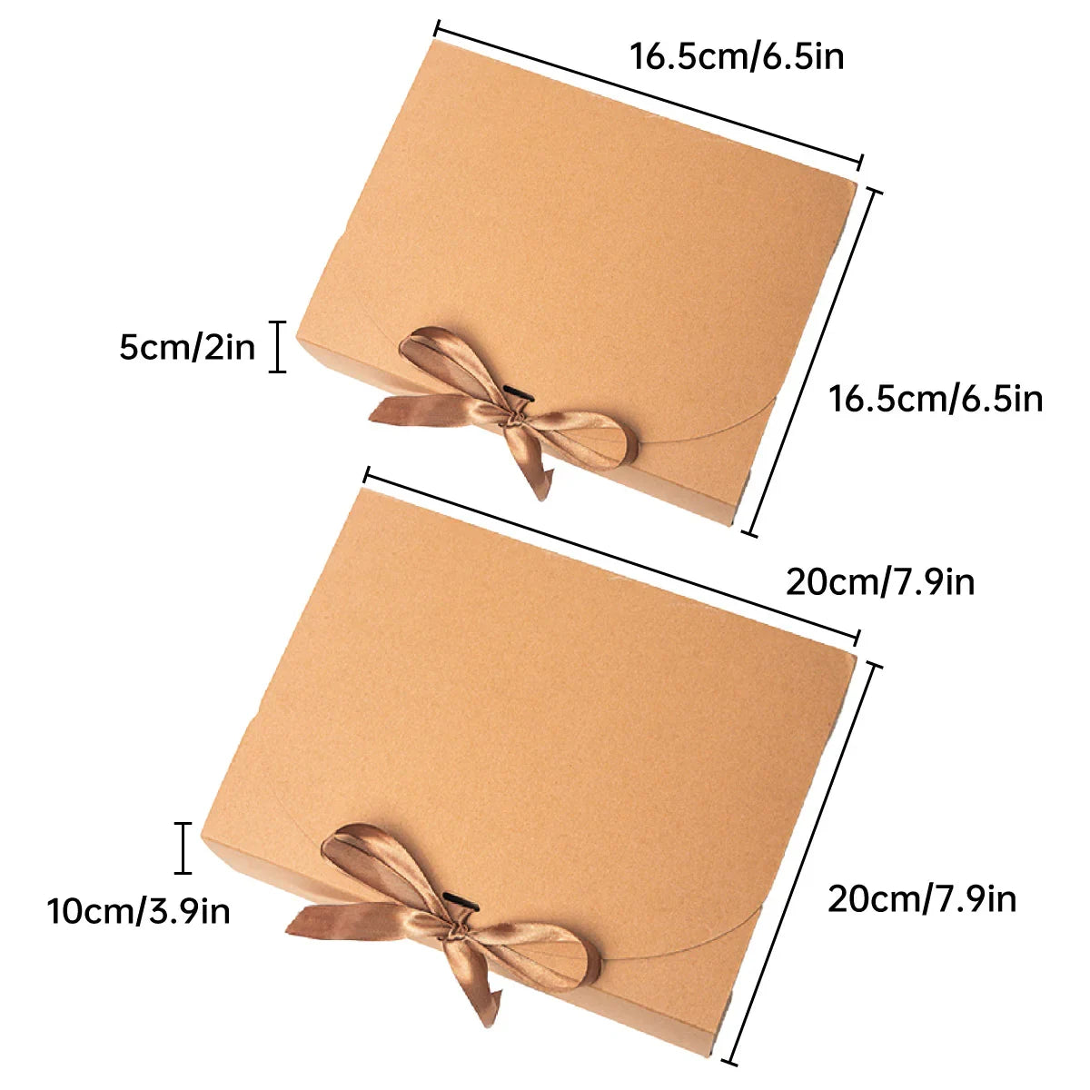 Square Ribbon Gift Box 10-50PCS