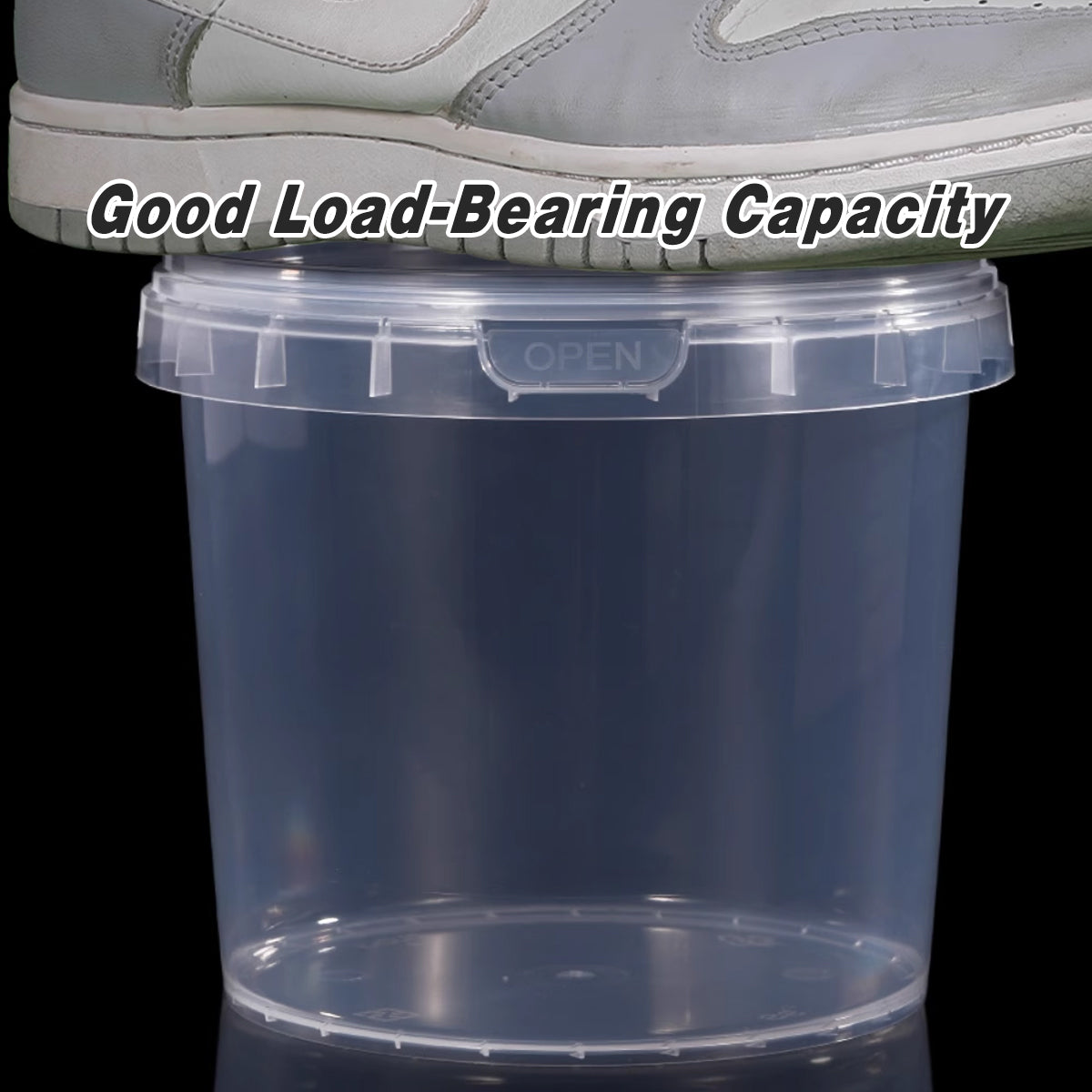 20PCS Food Grade Plastic Sealed Containers 750ml 1500ml Transparent Storage