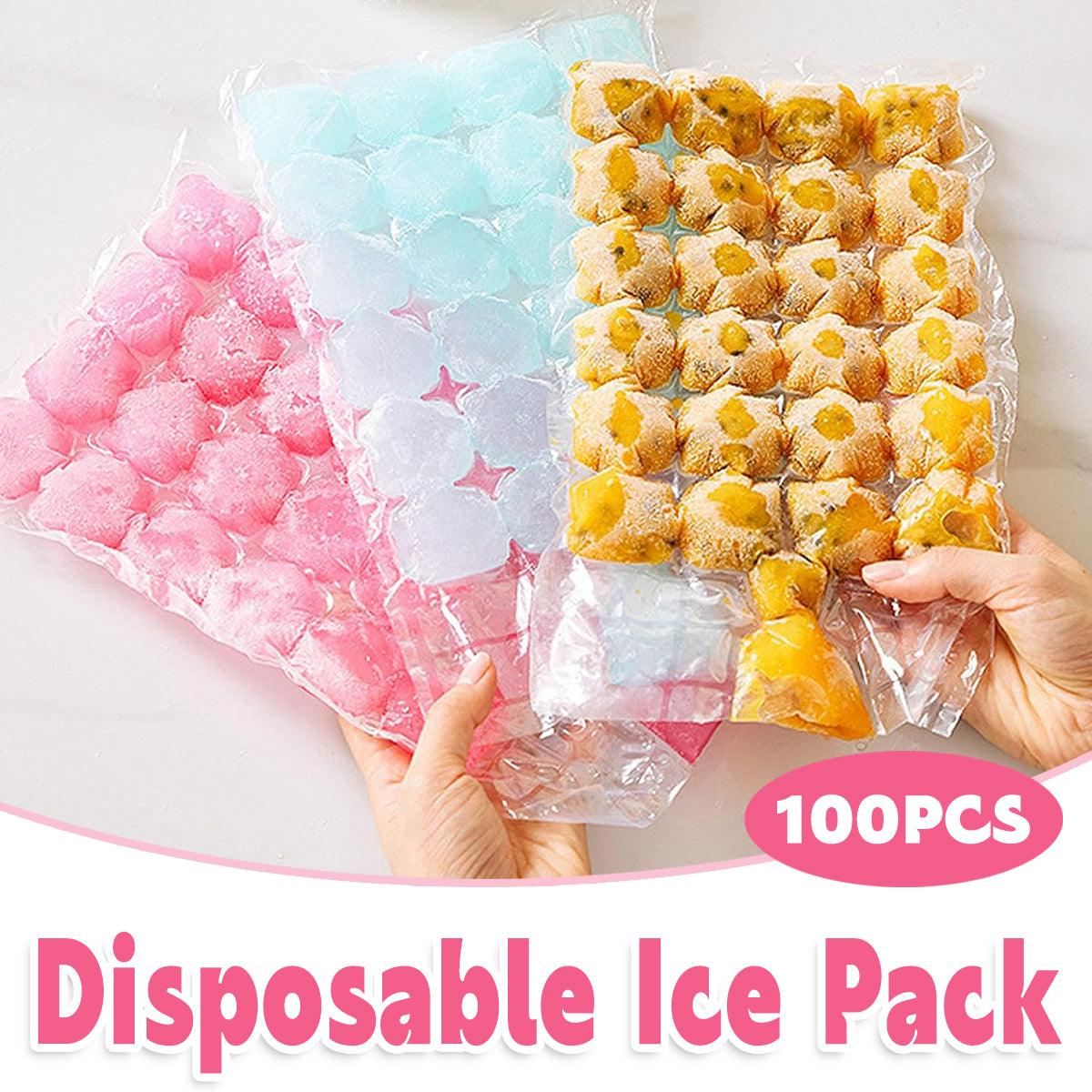 Disposable Ice Pack Bag Water Injection Ice Cube Mold 100PCS