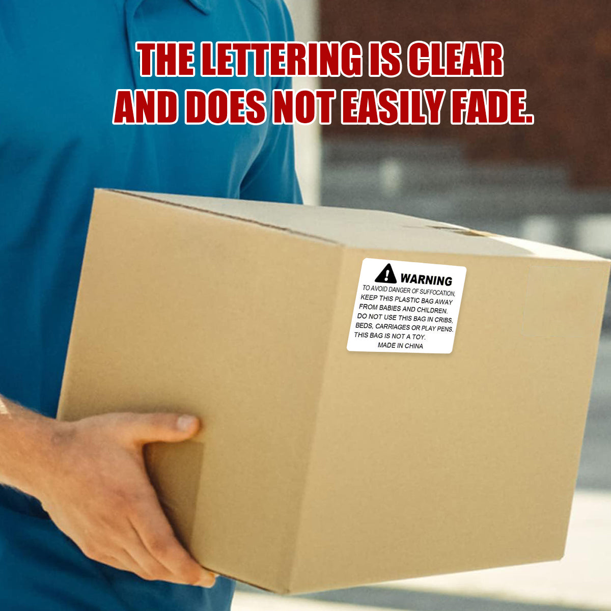 Anti-Choking Warning Labels Water-Based Adhesive Safety Stickers