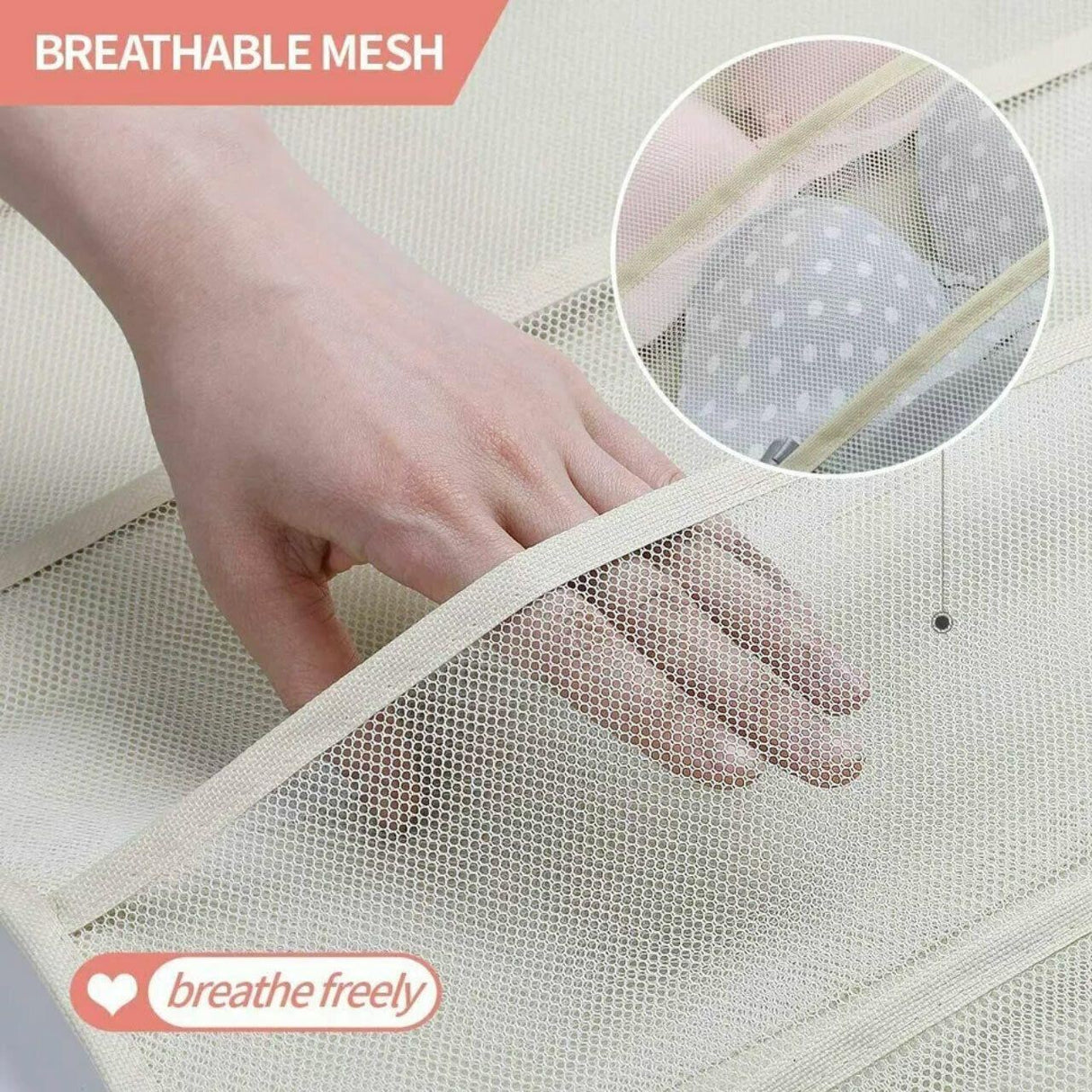 24 Grids Double-Sided Hanging Storage Bag 1PC 2Colours No-woven Fabric - Discount Packaging Warehouse