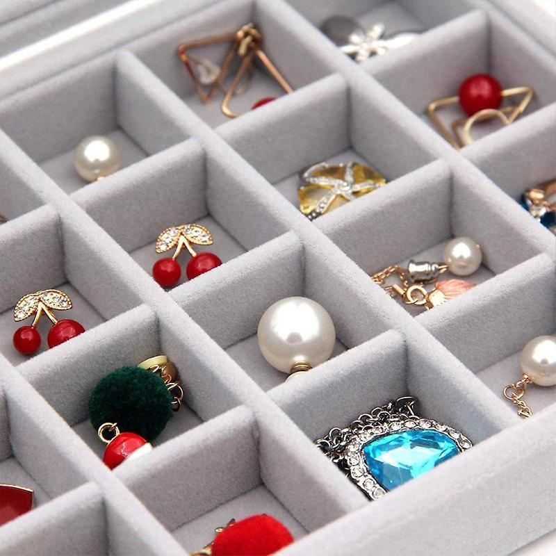 24 Grids Velvet Jewelry Box 1PC 7Colours 20x15x4.5cm - Discount Packaging Warehouse