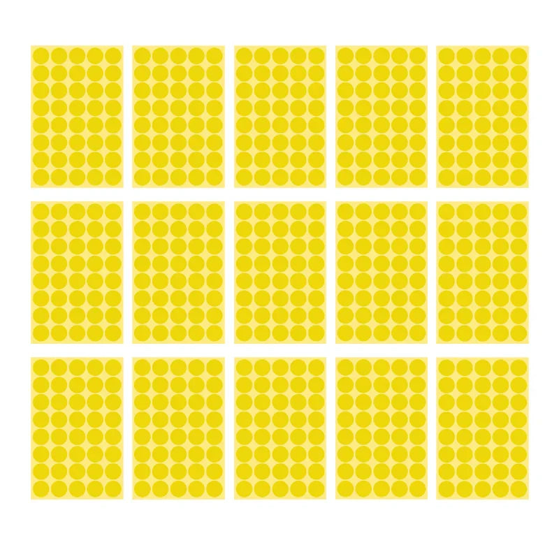 8/13/25/50mm Round Sticker Dots Adhesive Labels Warm-toned