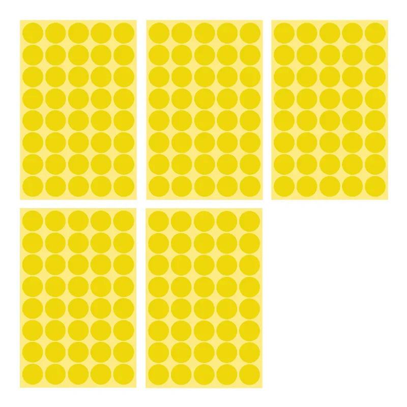 8/13/25/50mm Round Sticker Dots Adhesive Labels Warm-toned