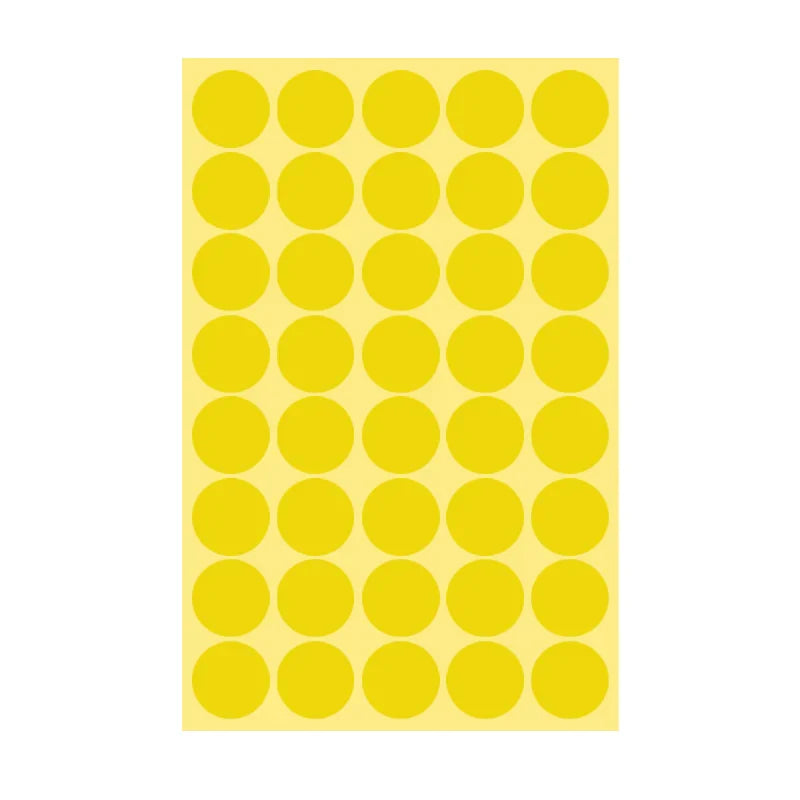 8/13/25/50mm Round Sticker Dots Adhesive Labels Warm-toned