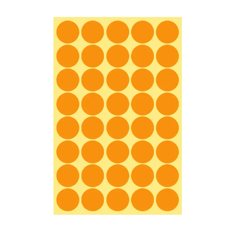 8/13/25/50mm Round Sticker Dots Adhesive Labels Warm-toned