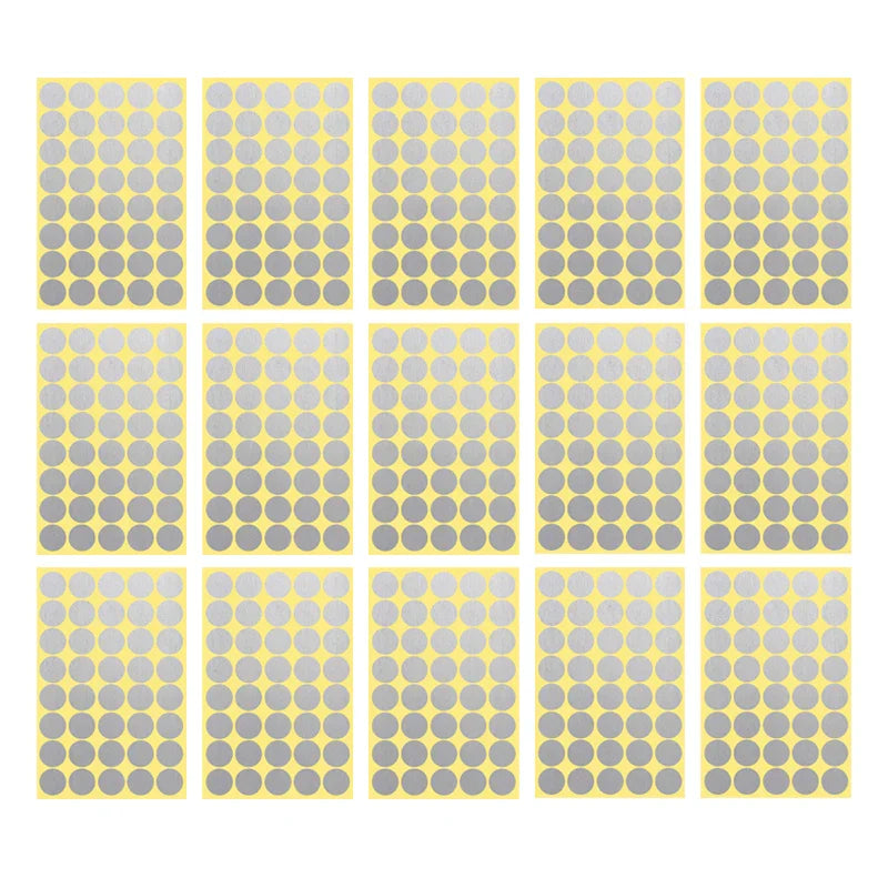 8/13/25/50mm Round Sticker Dots Adhesive Labels Neutral