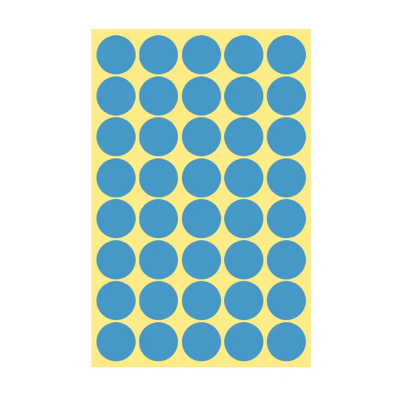 8/13/25/50mm Round Sticker Dots Adhesive Labels Cool-toned