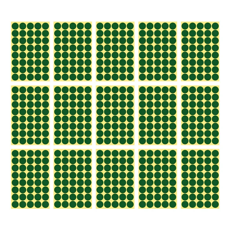 8/13/25/50mm Round Sticker Dots Adhesive Labels Cool-toned