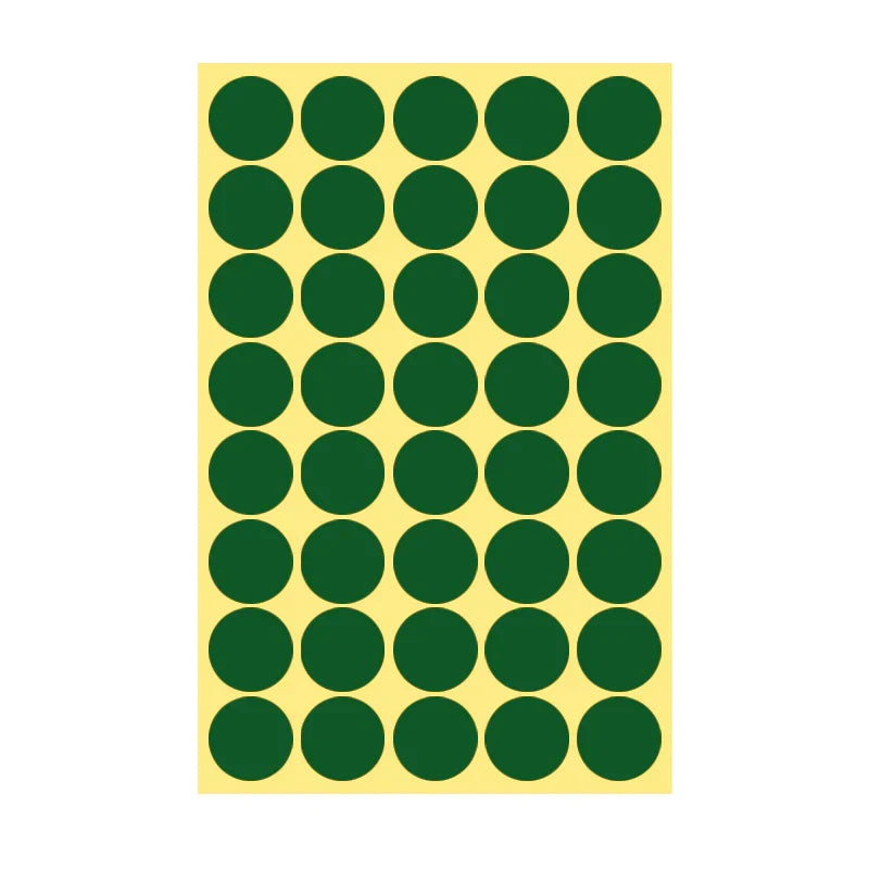 8/13/25/50mm Round Sticker Dots Adhesive Labels Cool-toned