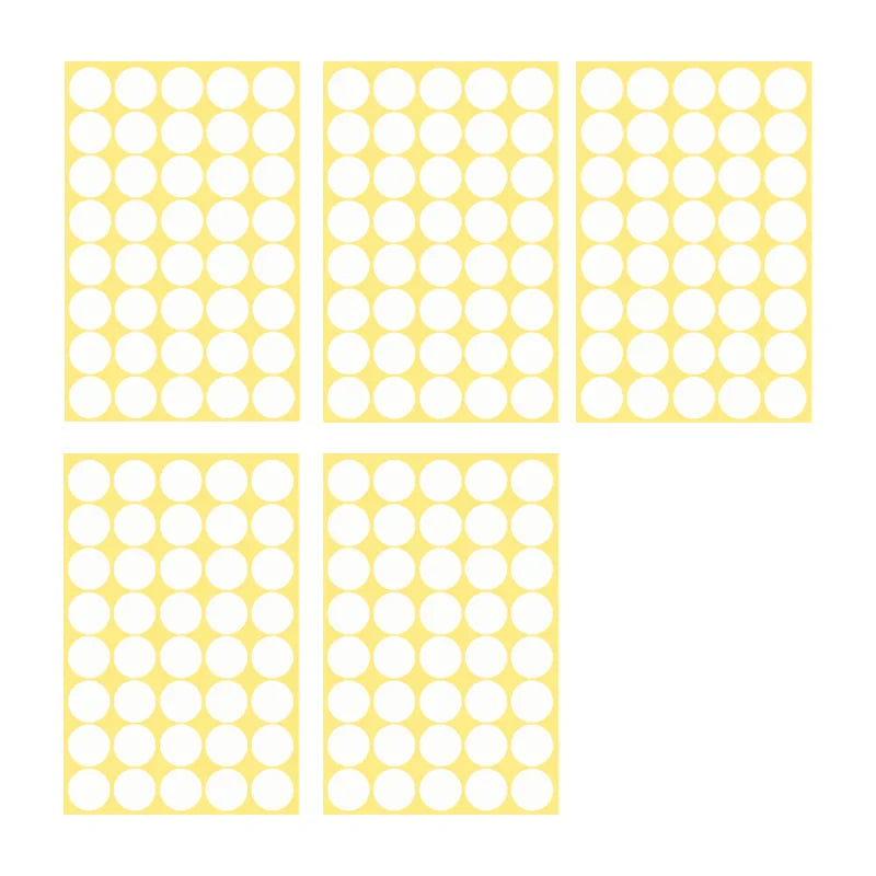 8/13/25/50mm Round Sticker Dots Adhesive Labels Neutral
