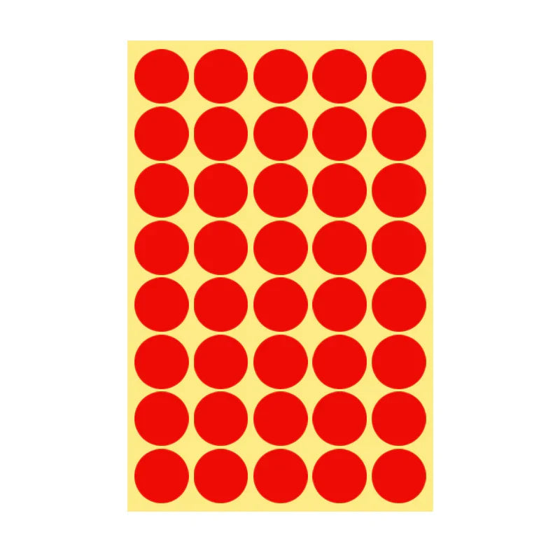8/13/25/50mm Round Sticker Dots Adhesive Labels Warm-toned