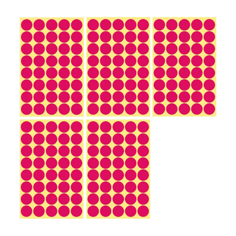 8/13/25/50mm Round Sticker Dots Adhesive Labels Warm-toned